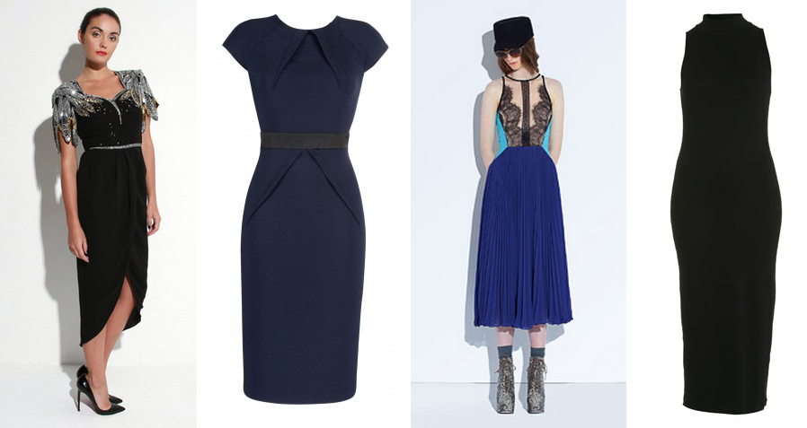 navy christmas party dress